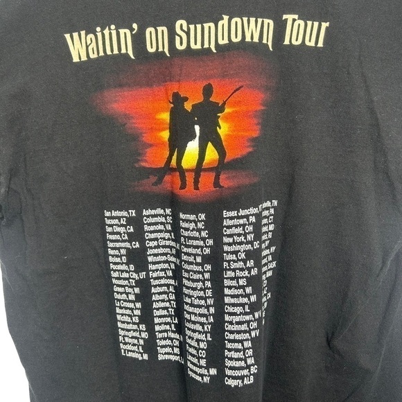 Vintage 1994 Brroks and Dunn Waitin on Sundown Tour Single Stitch T-shirt - Picture 4 of 9